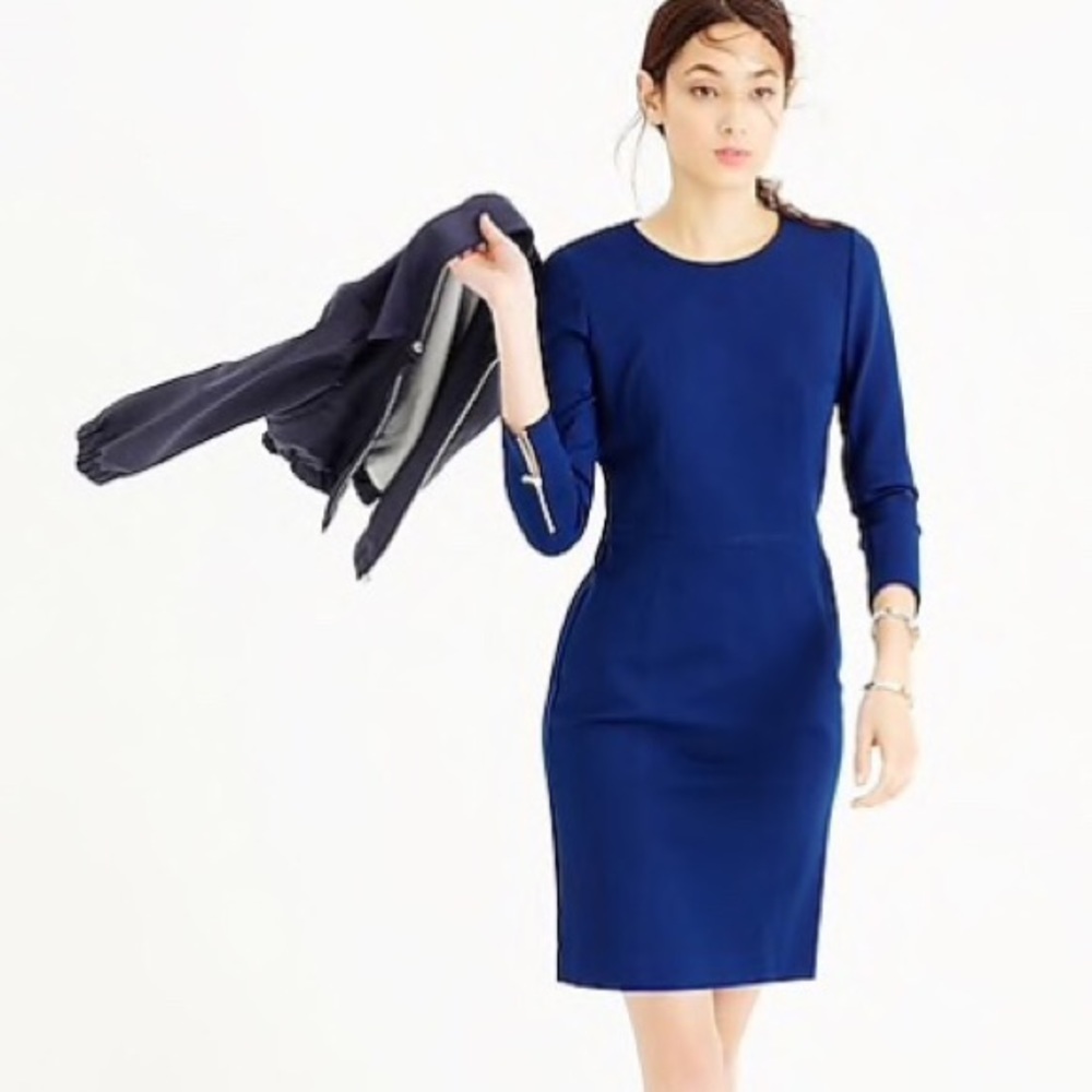 J. Crew Structured Knit Zipper Dress 0